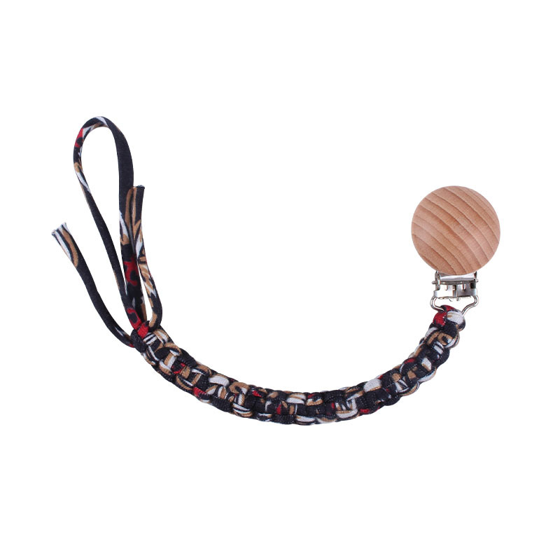 Suministros para bebés Clip de pezón de haya DIY bebé creativo tejido a mano color mezclado pezón cuerda cadena anti-caída