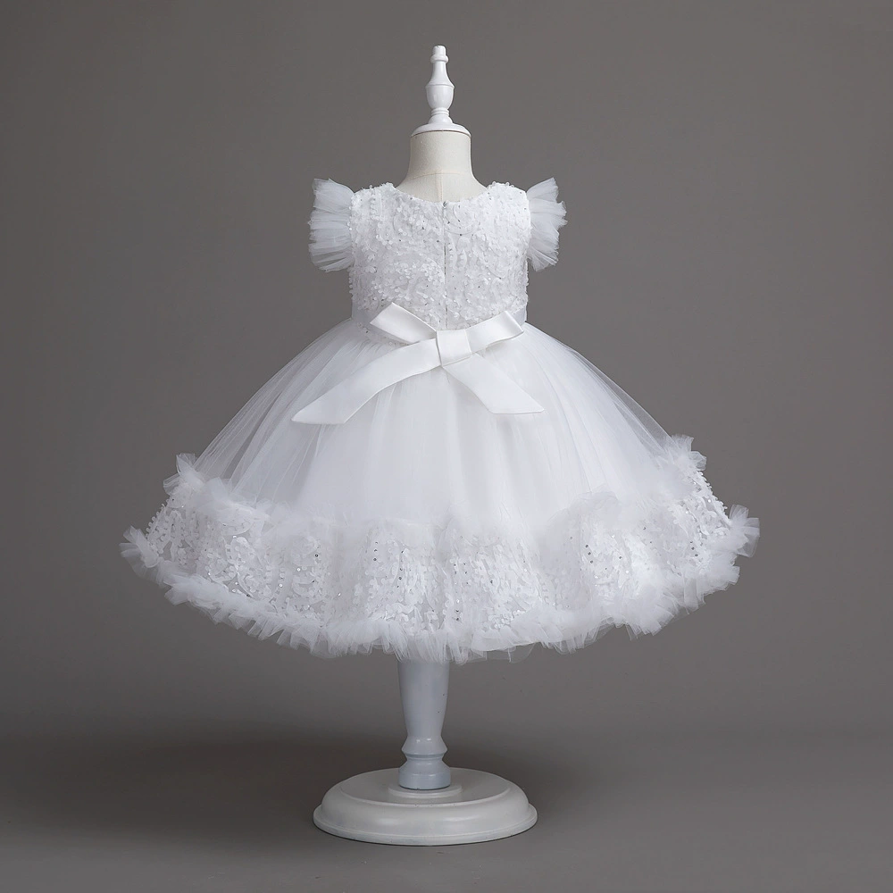 Платье_для_девочек_Princess_flower_girl dress/skirt (girls), яркий стиль, белый или розовый, размеры по росту 100–150 см