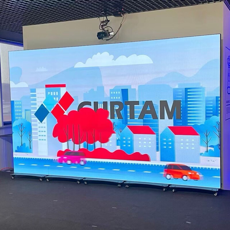 Led Foldable Mobile Floor-Standing Advertising Machine Display Mirror Indoor and Outdoor Creative Gob Display Screen Full Color