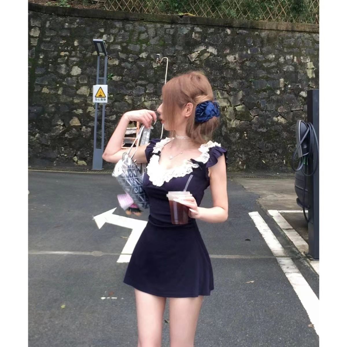 Lace design dress