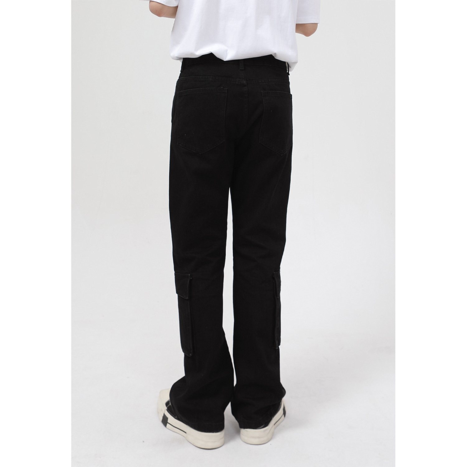 Mtlclothes ropa de Hombre | 2022 cuatro estaciones nuevo oscuro funcional viento micro cuerno Workwear Jeans para hombres