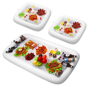 Hot Sale Inflatable Ice Bar Salad Food and Drink Tray Fruit Plate for Summer Party Picnic and Camping