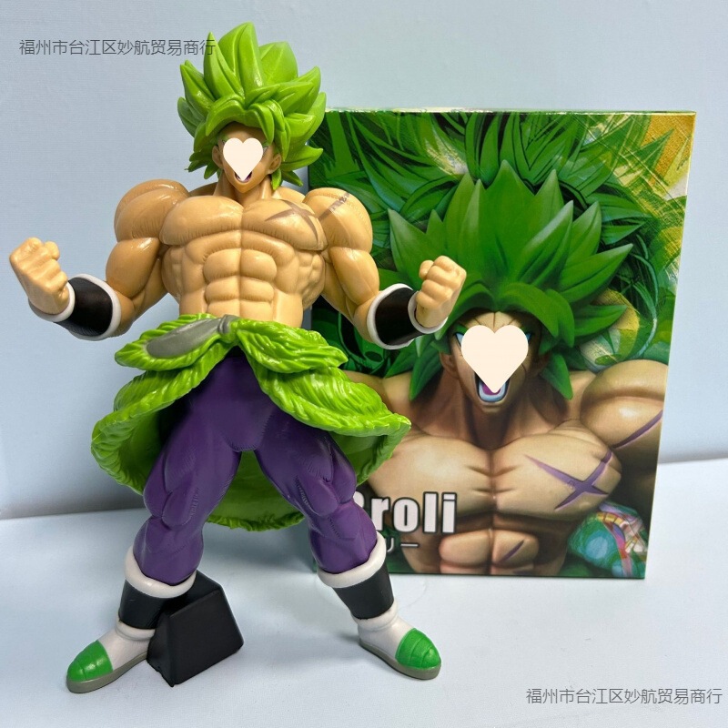 Dragon Ball Plotline Anime Broly Standing Posture Energy Gathering and Roaring Broly Model Figurine Gift