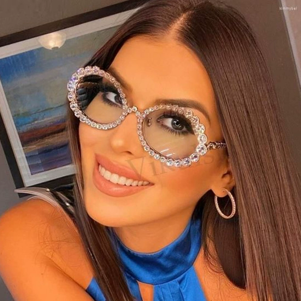 Трансграничные горячие продажи оправы для очков с большим лицом Женская мода без линз со стразами круглая оправа для очков аксессуары оправы