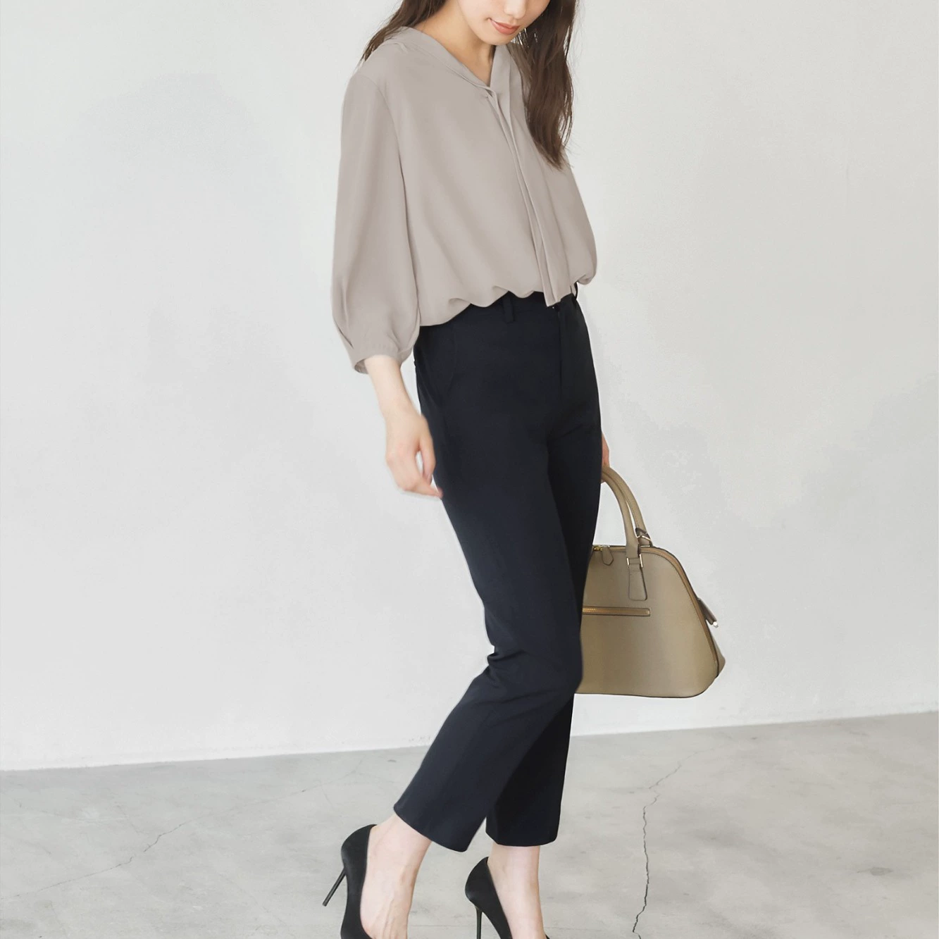 Японская милая шифоновая рубашка, свободный крой, V-образный вырез