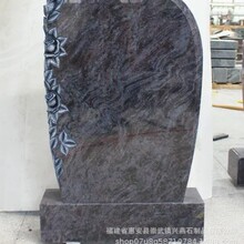 定制工厂直销巴哈马蓝玫瑰雕刻墓碑 高品质花岗岩定制墓碑 欧美碑