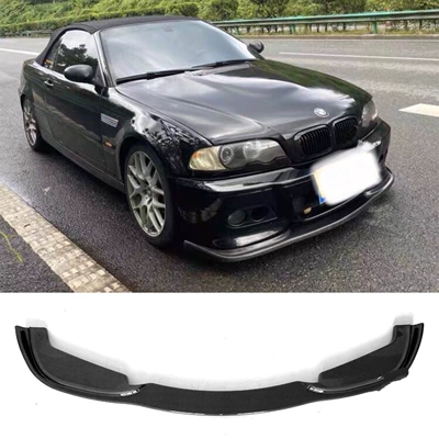 Suitable for Bmw E46 M3 Integrated Front Lip in High-Gloss Black Color, Made of Abs Material, Modified Body Kit