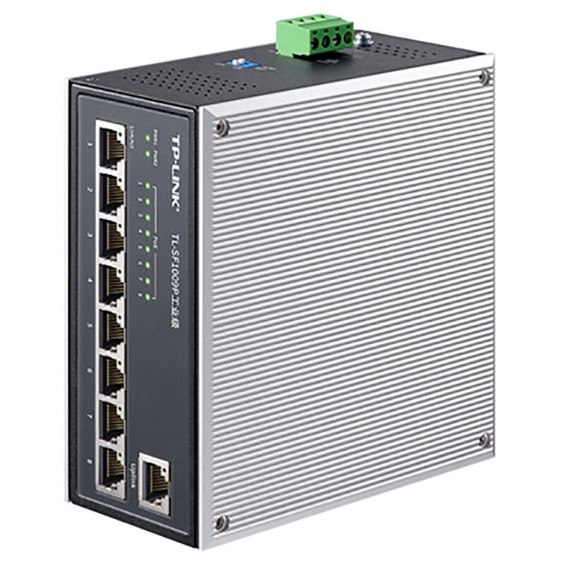 TP-LINK TL-SF1009P工业级 9口百兆POE供电交换机 冗余VLAN划分宽