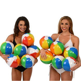 Inflatable beach ball color PVC blow six piece ball Hawaiian seaside water ball pool party toy ball