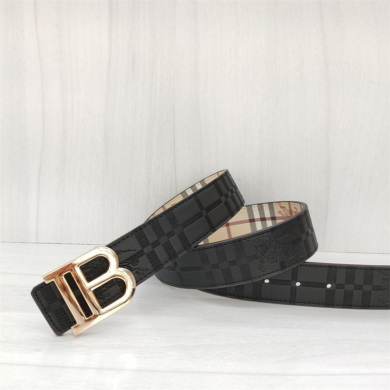Left TB black embossed gold buckle