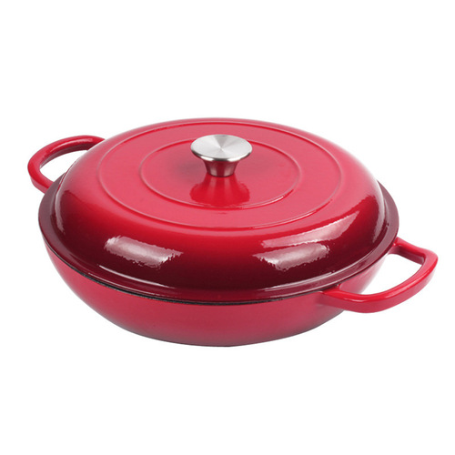 Cast iron enamel pot stew pot stew pot seafood pot household soup non-stick pot enamel pot induction cooker gas universal