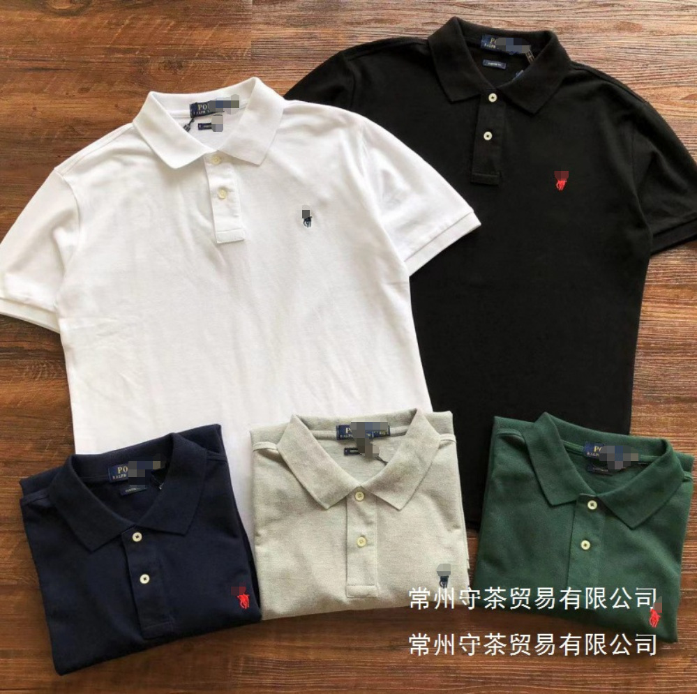 Xiaomaibiao Men's Short-Sleeved Polo Shirt with Collar, Large Size Loose Embroidered Lapel Men's Half-Sleeve Wholesale