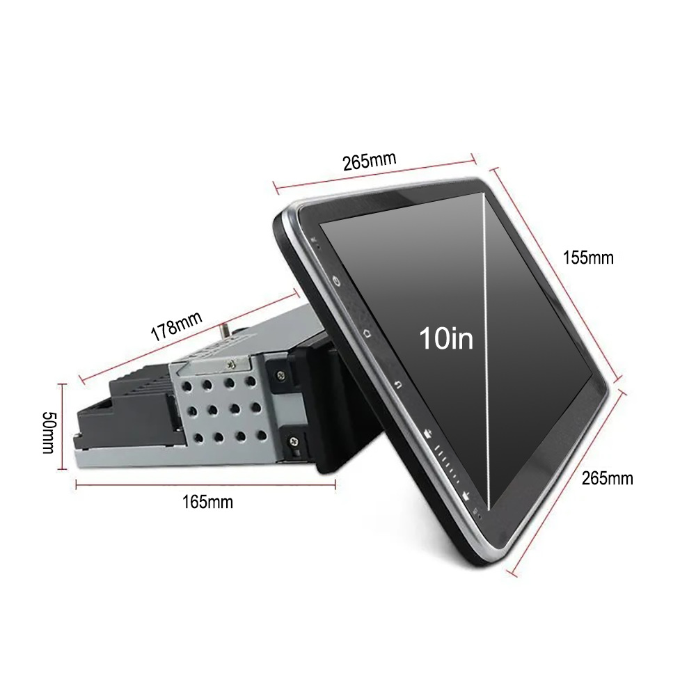 10inch Single-Spindle Shaking Head Car-Mounted Android Navigation Gps Screen Bluetooth Mobile Phone Interconnection Globally Universal Adapter