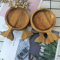 代發肯德基木質小魚杯墊小食小菜碟多用調味碟家用火鍋番茄醬蘸碟