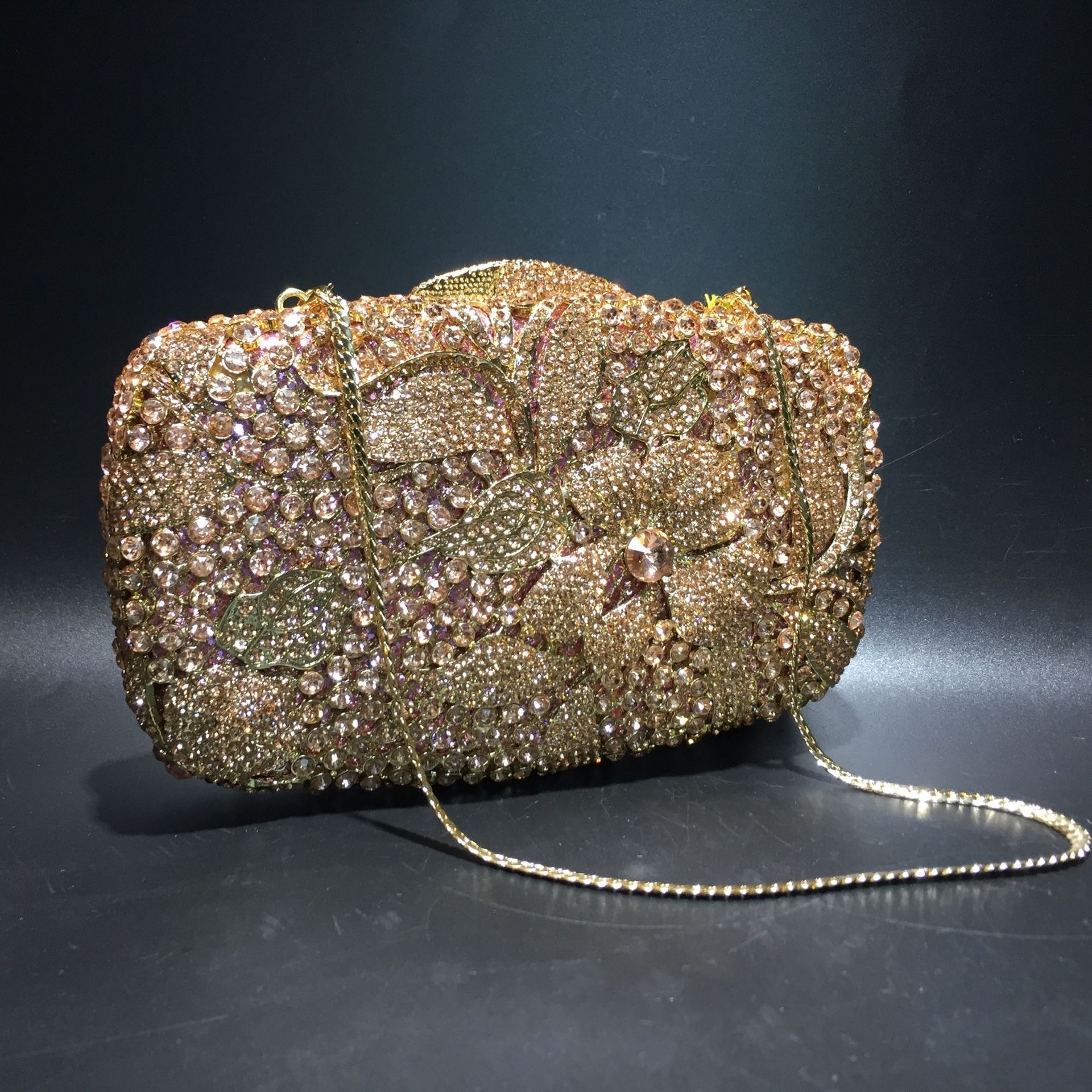 * BL097 AliExpress bolso de diamante de agua de cristal de metal de aire bolso de cena bolso de diamante hecho a mano bolso de mujer