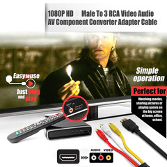 HDTV to 3RCA lotus cable HDTV to AV cable HDTV to AV adapter cable AV composite video cable 1.5 meters