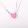 Necklace for beloved hip-hop style, detachable constructor heart shaped, pendant, European style, wholesale