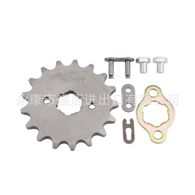 GOOFIT 420-17 dişli motosiklet ATV kiçik ulduz çarxı, deşik diametri 20mm