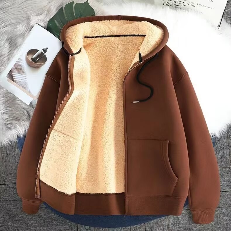 Cardigan sherpa brown / M