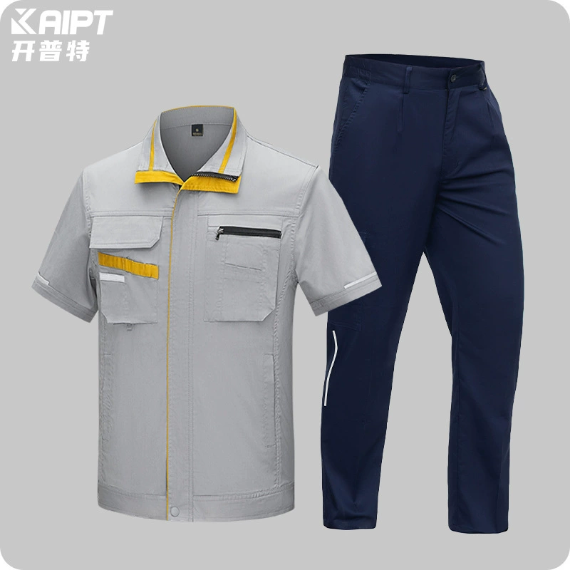 Летняя рабочая одежда с половиной рукавов, тонкая рабочая одежда с принтом логотипа, авторемонтная мастерская, заводская одежда, износостойкая одежда для охраны труда, индивидуальный заказ