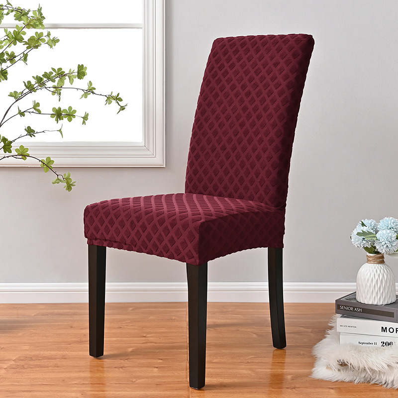 Fabricantes personalizados jacquard diamante elástico todo incluido cubierta de silla cubierta de comedor general cubierta de silla cubierta de comedor transfronteriza cubierta de silla