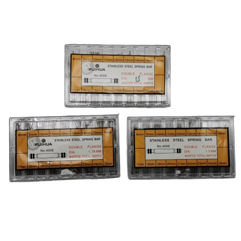 钟表工具 1.3MM 1.5MM 1.78MM全钢生耳表轴 18格手表表轴配件盒装