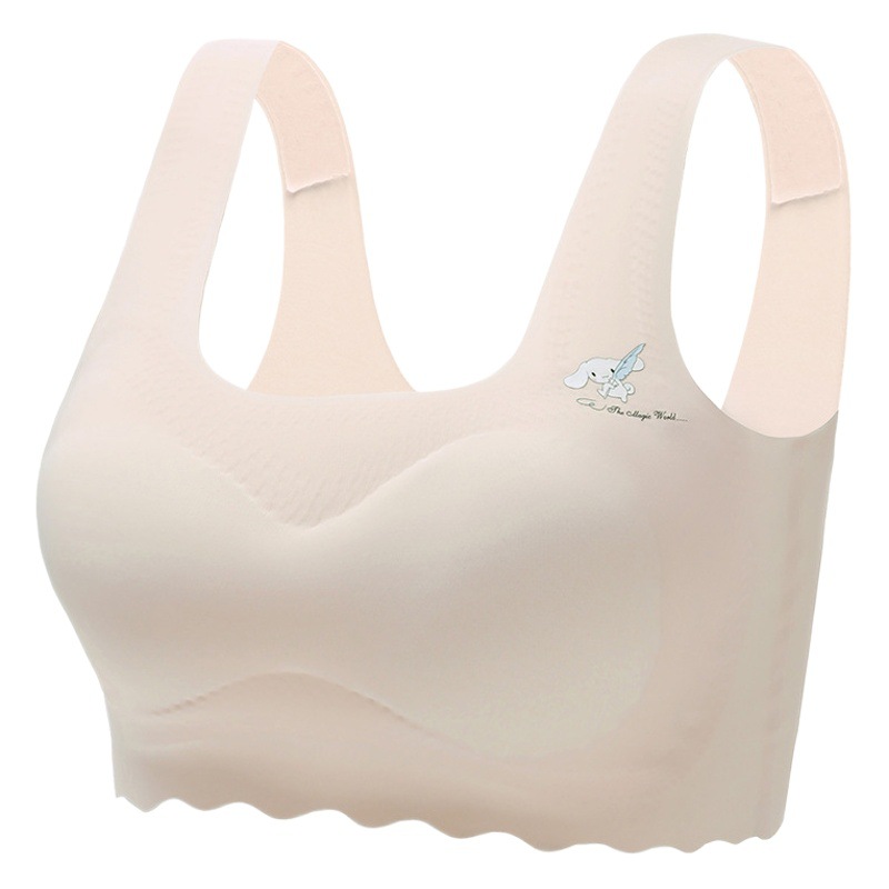 Látex pad chica ropa interior período de desarrollo chaleco chica 8-16 Escuela Secundaria Escuela Primaria envuelto pecho tubo de seda de hielo superior con almohadilla en el pecho