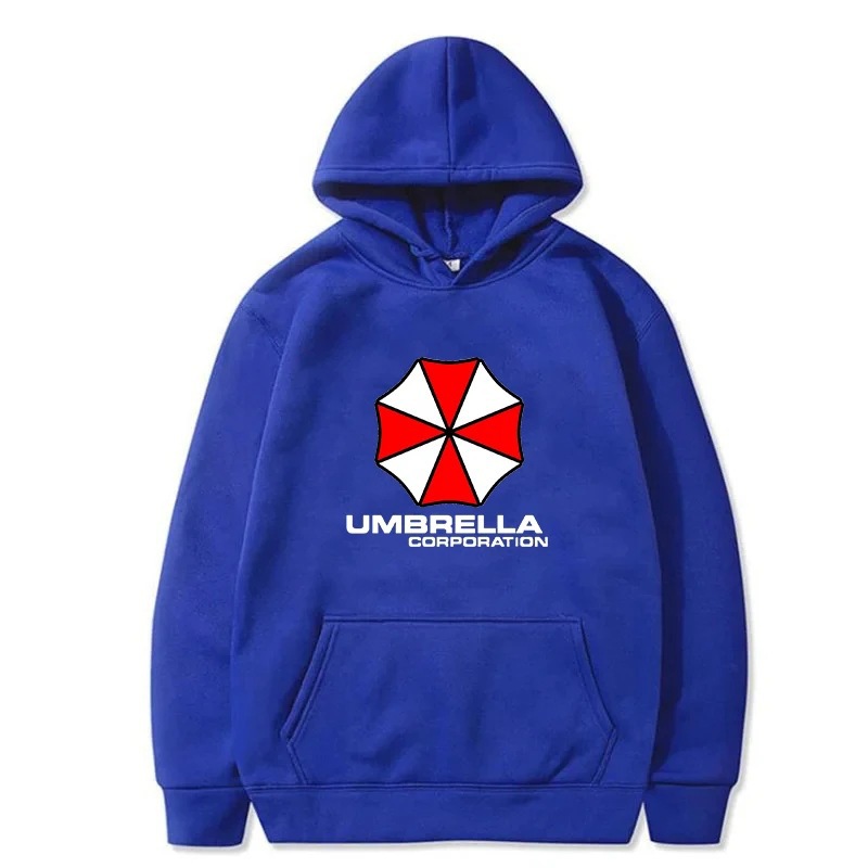 Red And White Protective Umbrella Hoody Men's Personality Lo