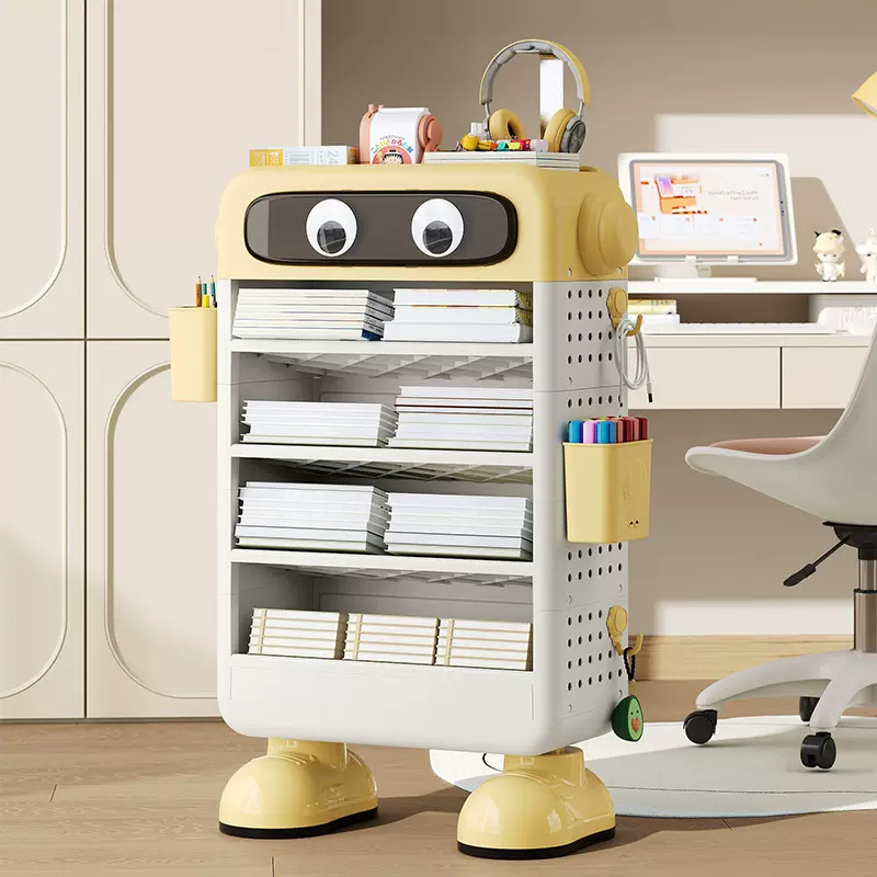 儿童卧室书本收纳架书架学生办公书房多层大号桌边书柜整理置物架