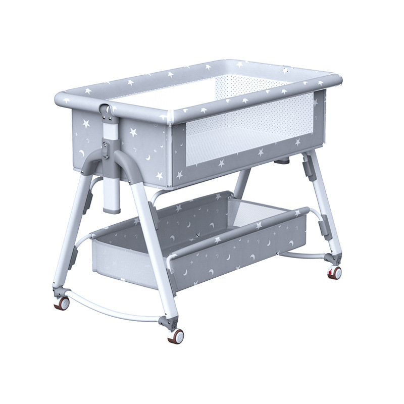 Cuna de bebé recién nacido cama costura Cama grande Baby Shaker BB cama de los niños cuna cama multifuncional móvil plegable