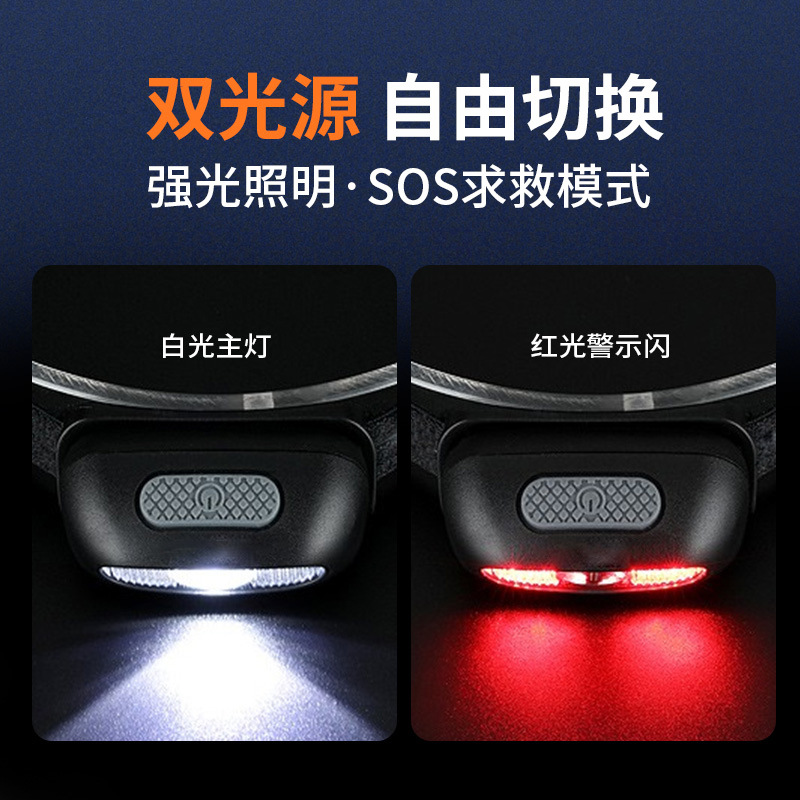 Shenhuo transfronterizo HL05-D impermeable mini funcionamiento al aire libre conducción nocturna fuerte fábrica de faros de luz al por mayor