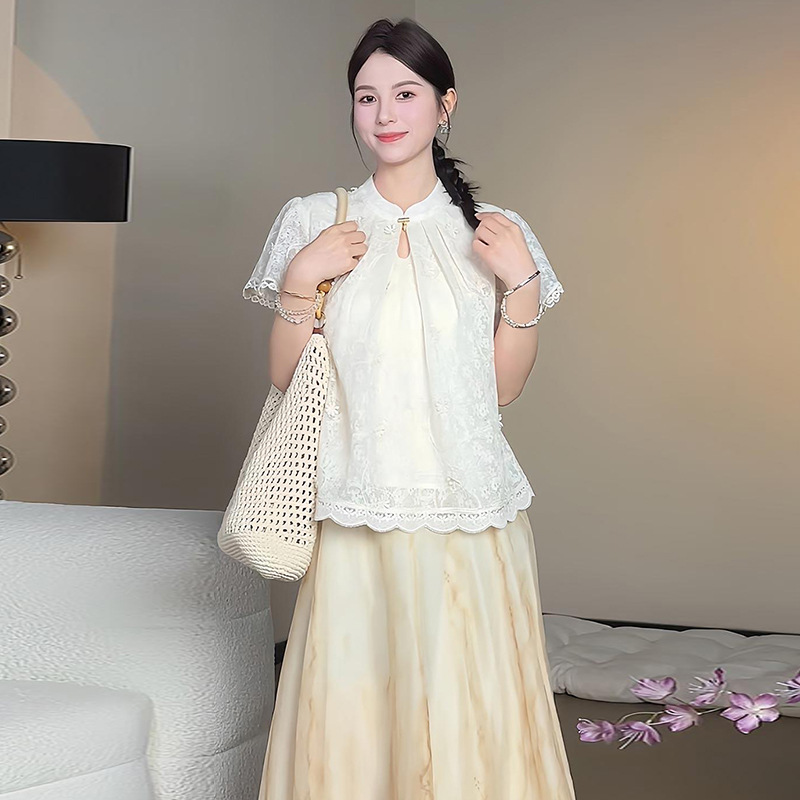 Summer three dimensional lace set for pregnant