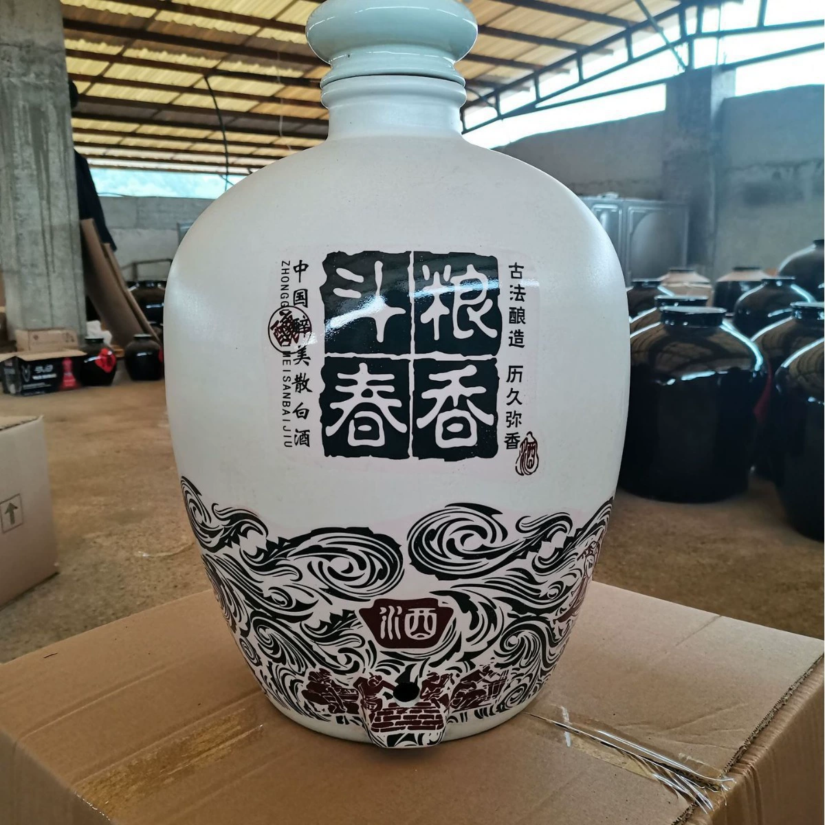 Kongdao Jingdezhen керамическая винная банка резная керамическая винная банка контейнер для ликера подвал большая керамическая винная банка винная бутылка