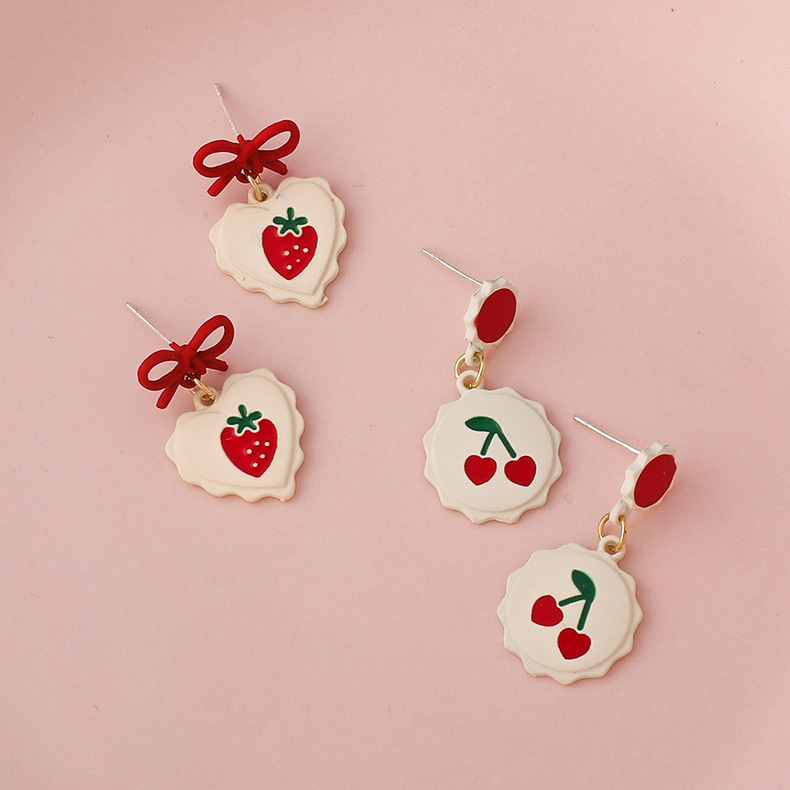 Boucles D'oreilles Fashion Heart Strawberry display picture 3