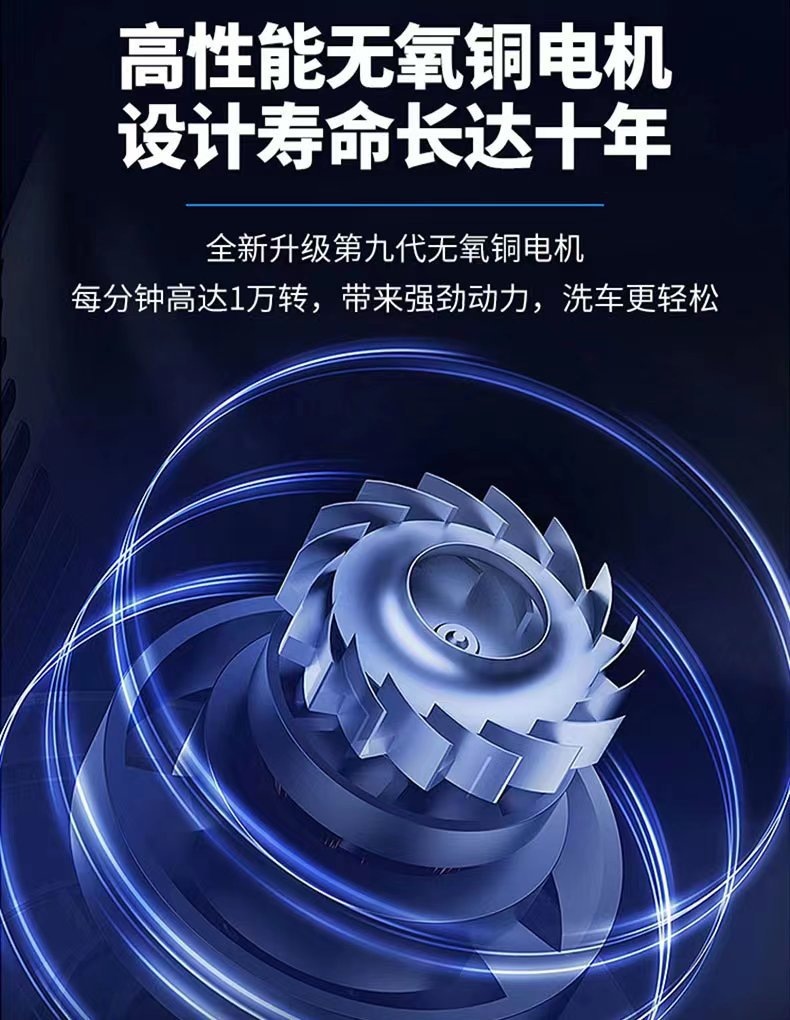 New High-Pressure Car Washing Machine, Wireless Lithium Battery, Household Water Pump, Rechargeable Automatic Cleaning Portable Water Gun Wholesale