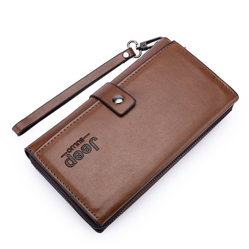 Cross-border new men's wallet multi-card slot casual retro PU wallet large capacity handbag coin purse
