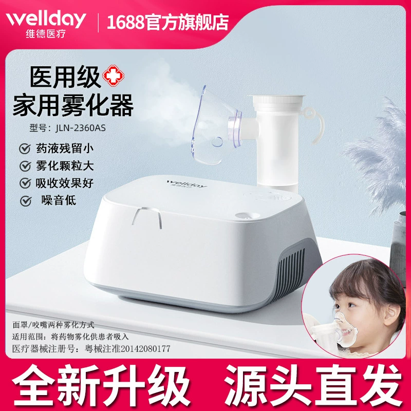 Медицинский небулайзер WELLDAY, работающий на сжатом воздухе, для детей, младенцев и взрослых.