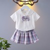 Dress, skirt, summer clothing, summer children's uniform, set, children's clothing, 2023 collection, western style