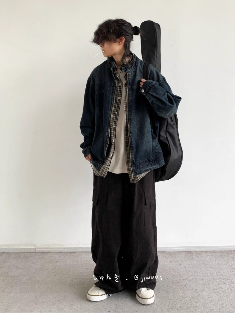 日系レトロcity boy水洗いして古いデニムジャケットを作ります。