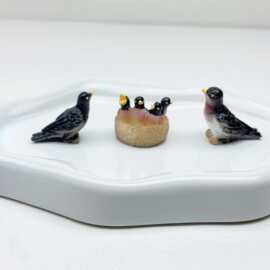 跨境仿真飞禽鸟类动物模型猴面鹰老鹰秃鹫猫头鹰静态桌面摆件玩具