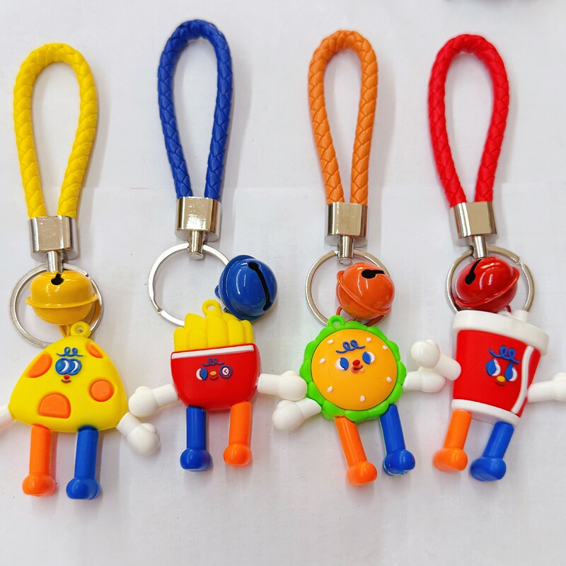 Creative Cartoon Hamburger and Fries Doll Keychain Accessories Small Pendant Bag Car Hanging Ornament Gift Wholesale Creative Cartoon Hamburger and Fries Doll Keychain Accessories Small Pendant Bag Car Hanging Ornament Gift Wholesale