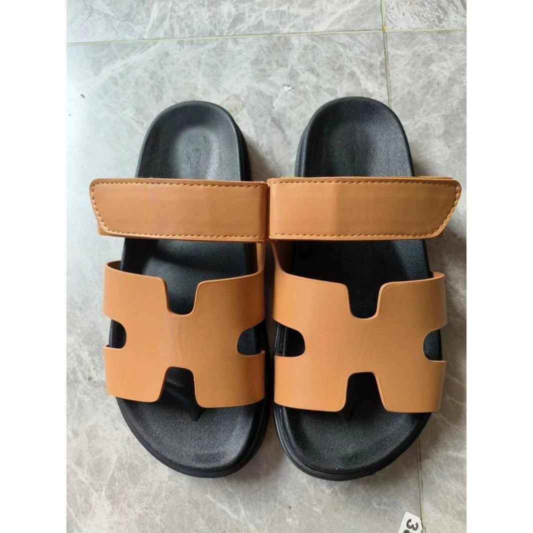 Summer universal slippers, velcro strap, plus sizes (women's open-toe sandals)