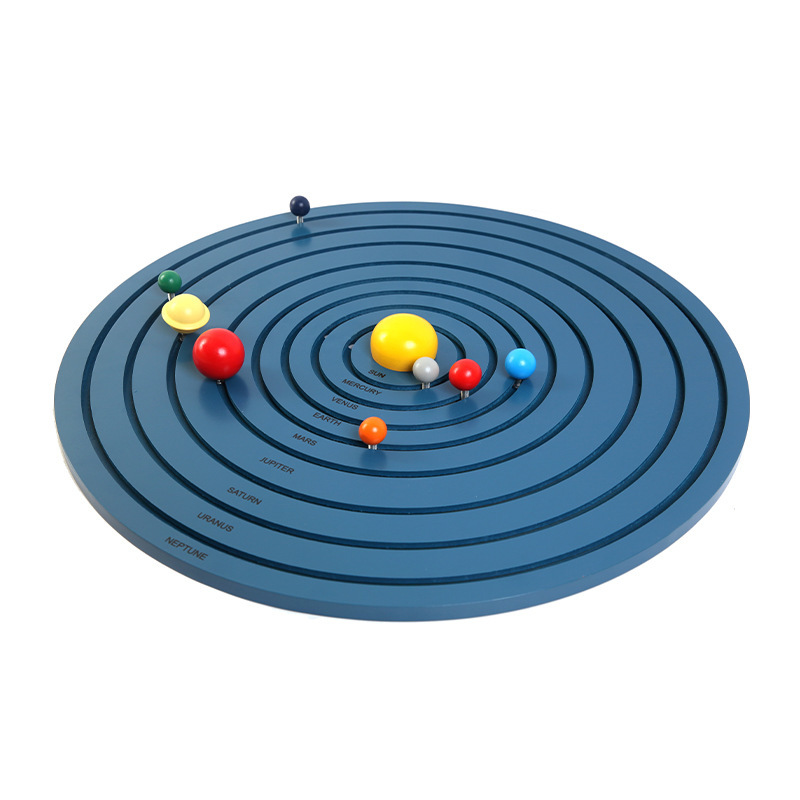 蒙氏科学文化教具太陽系立体八大惑星国際版蒙台紡利早教九大パネル|undefined