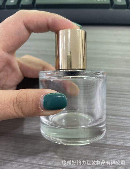 スポット50ml100ml円筒形加重磁気香水ボトル厚底スプレーボトルはラベルガラス空ボトルとして使用できます|undefined