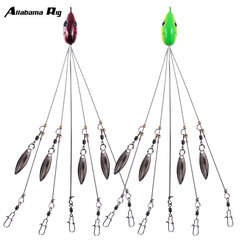 Alabama Fishing Rig Set 21.5cm 18g Group Attack Soft Bait Rig Lead Head Hook Worm Soft Worm Soft Fish