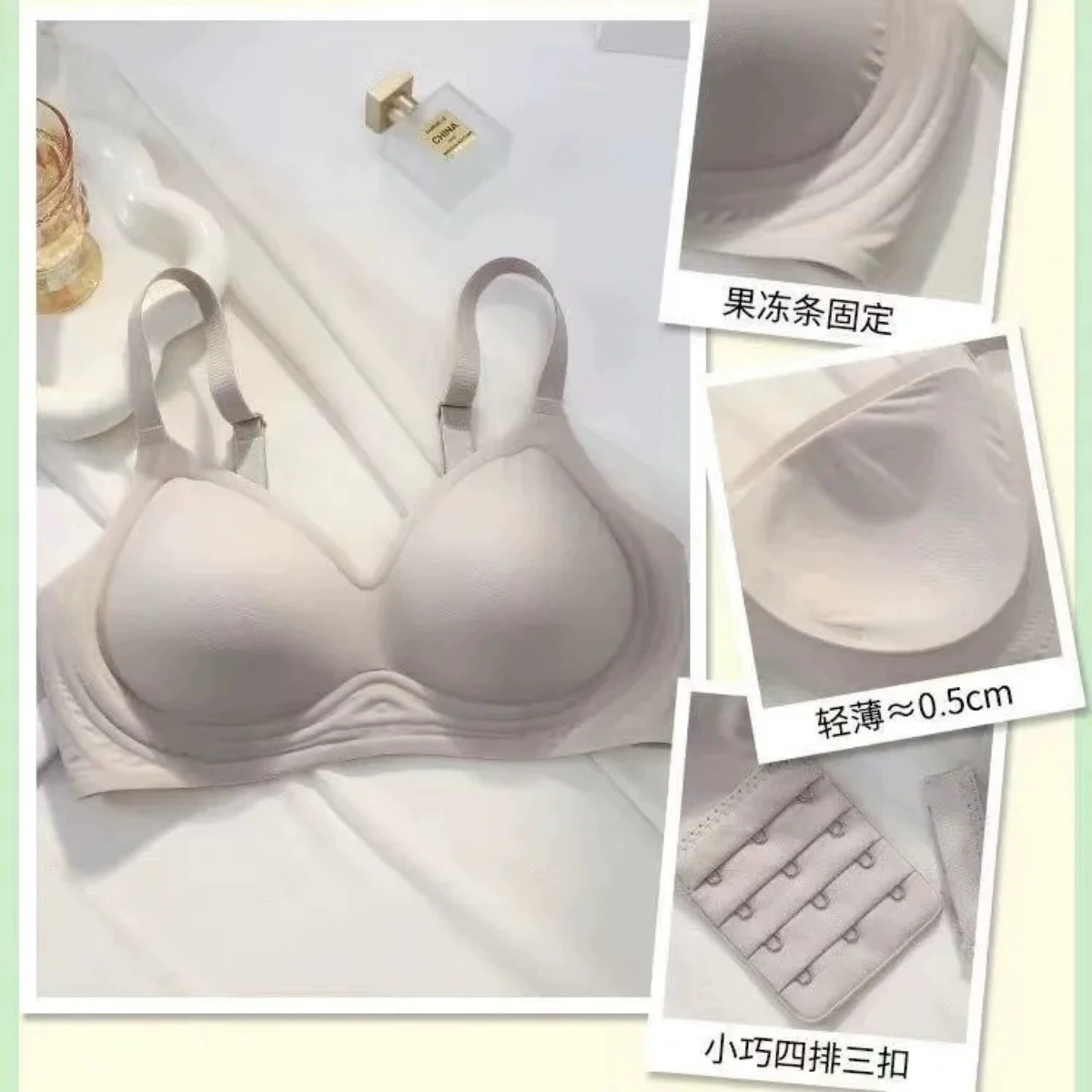 Summer Wireless Push-Up Bra, Thin Supportive Underwear, Seamless Comfort, Sizes 32–38 (A–C)