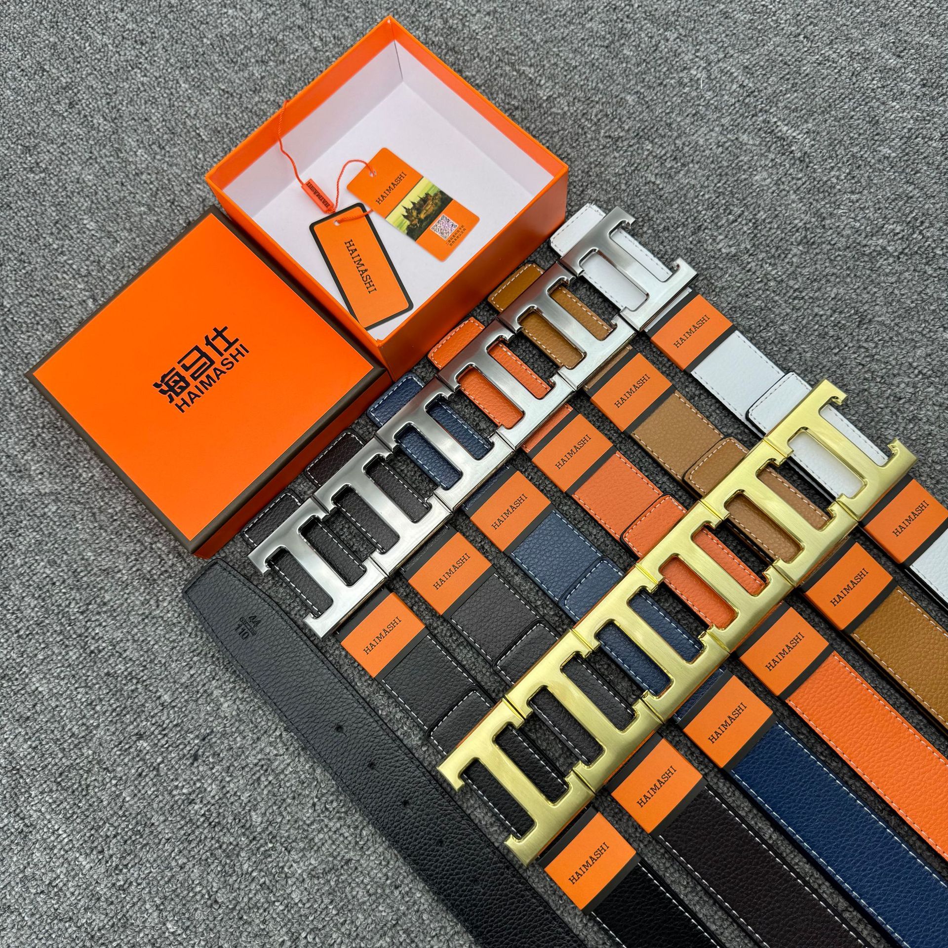 男士腰带工字扣H合金平滑扣高档休闲男款裤腰带外贸跨境代发针扣