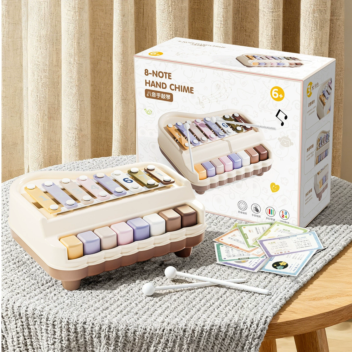 Металлофон для малыша, музыкальная игрушка, ксилофон/пианино