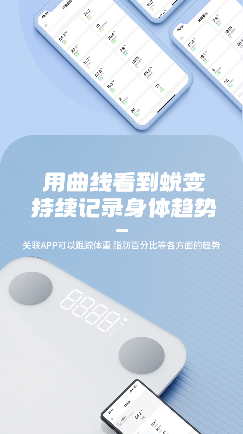 Dayanıklı Yüksek Hassasiyetli Elektronik Baskül Hassas Elektronik Tartı Ev Tipi Diyet Insan Vücut Tartısı Xiaomi Mi Home Uygulamasına Bağlanabilir