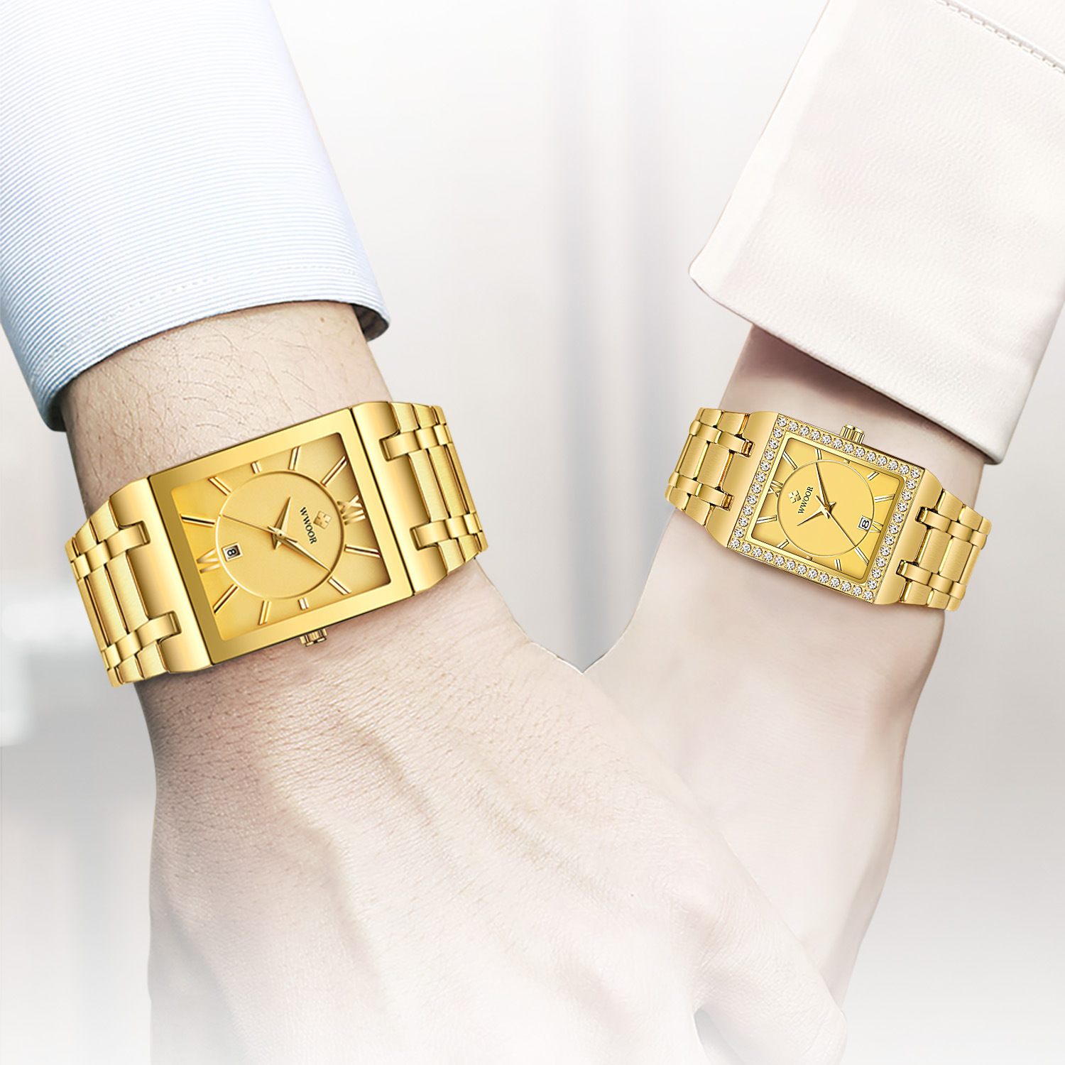 Wwoor couple watch fashion business quartz waterproof move